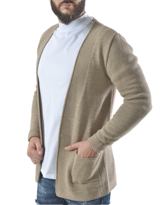 Cardigan aperto beige art 0224