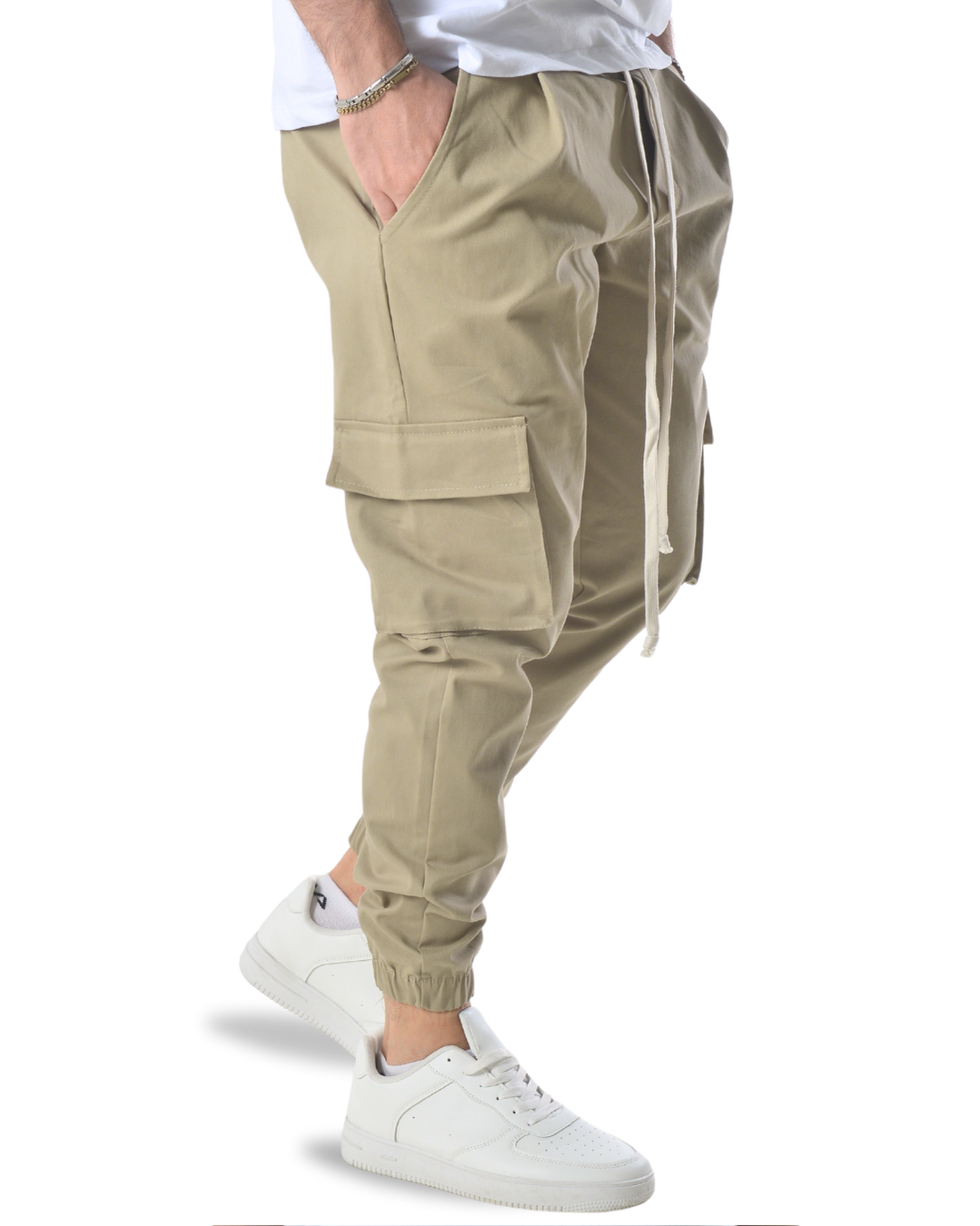 Pantalaccio cargo con tascone laterale art 8030 beige