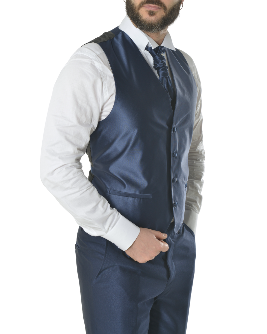 Pacchetto completo gilet blu lucido