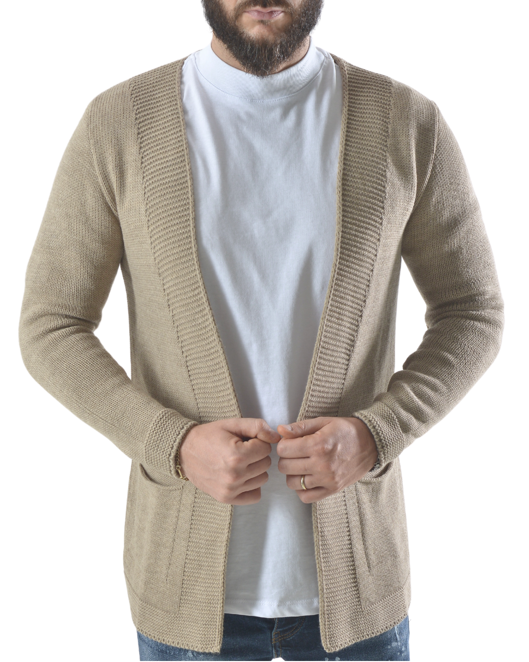 Cardigan aperto beige art 0224