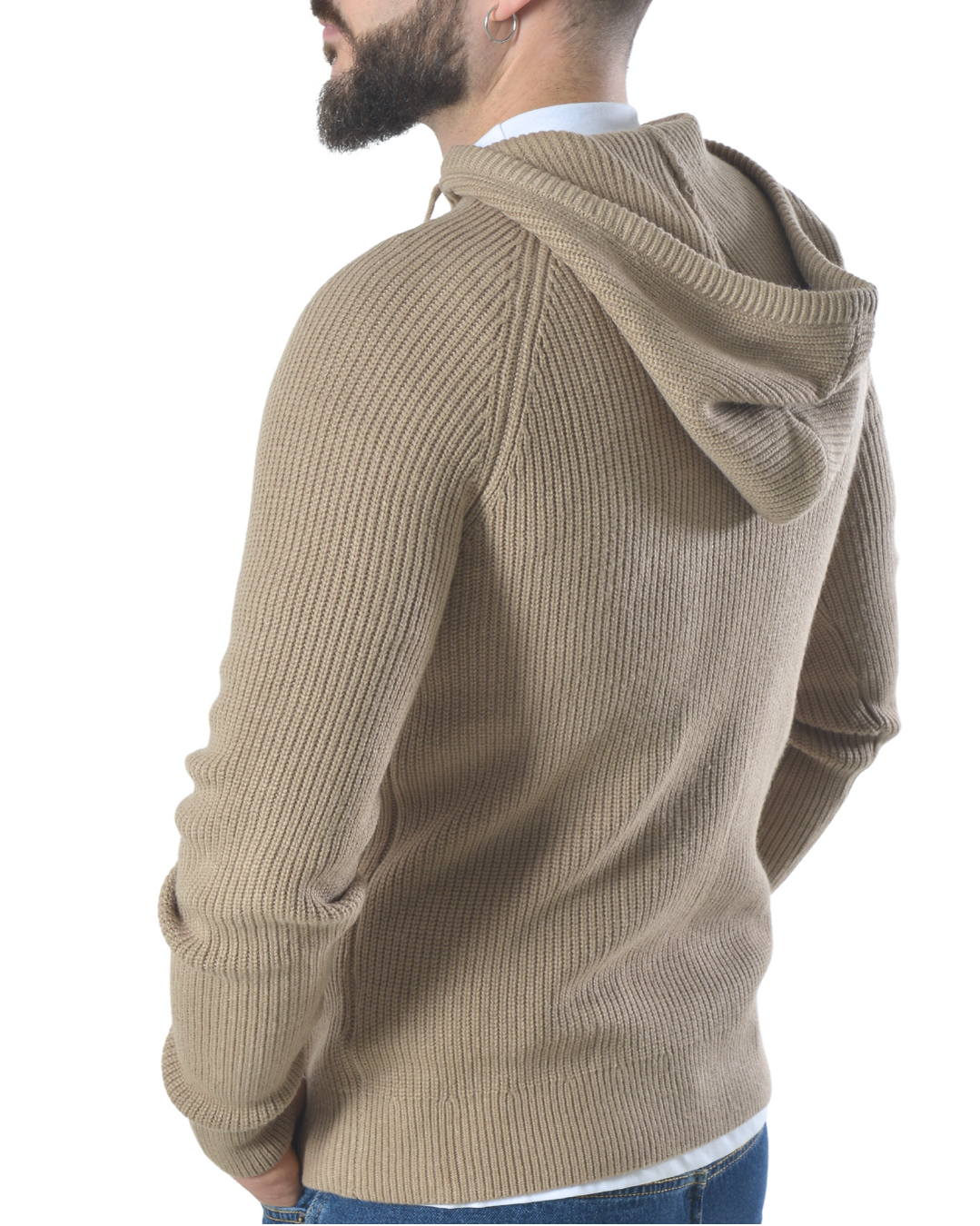 Maglia con tasca frontale art 678 beige