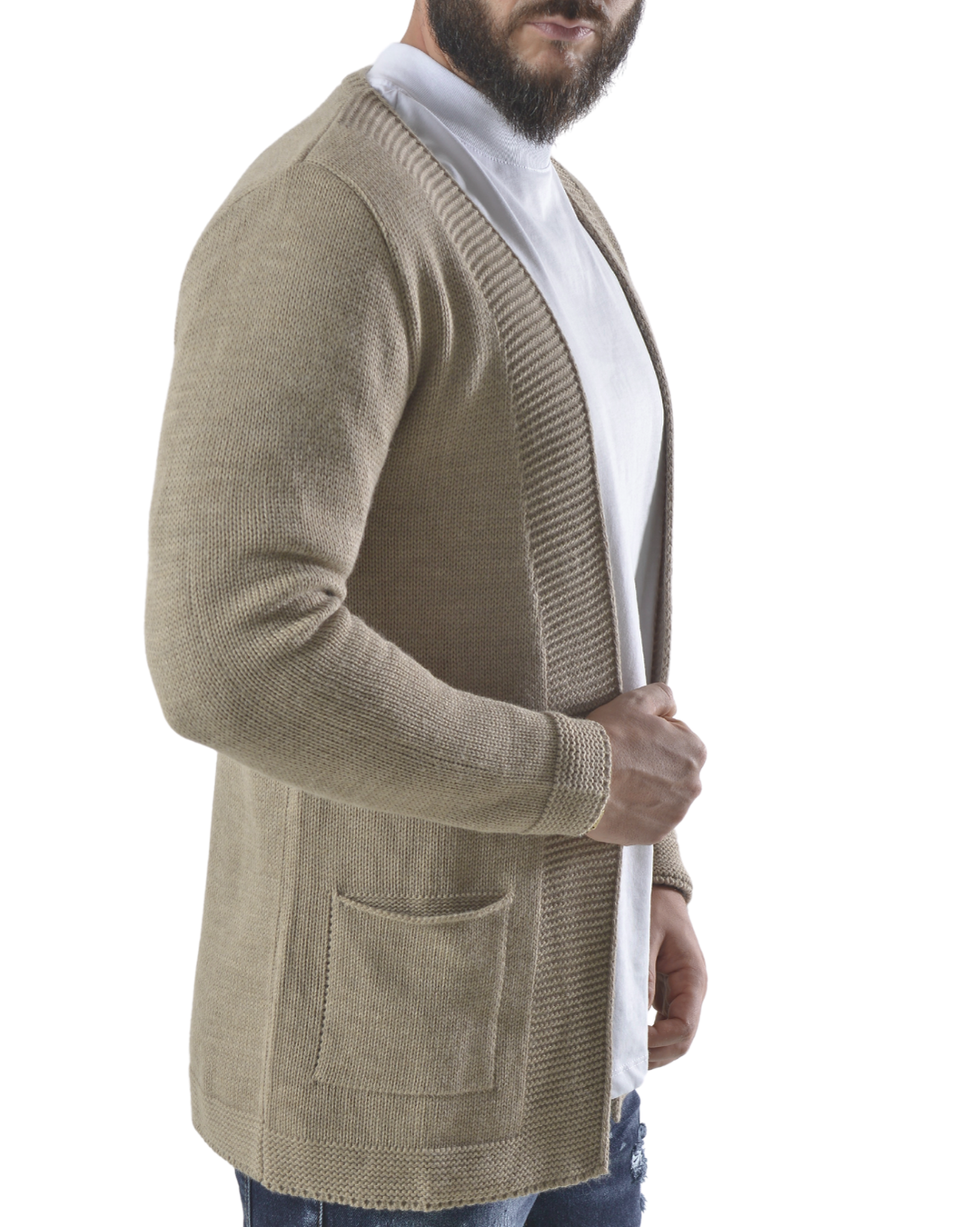 Cardigan aperto beige art 0224