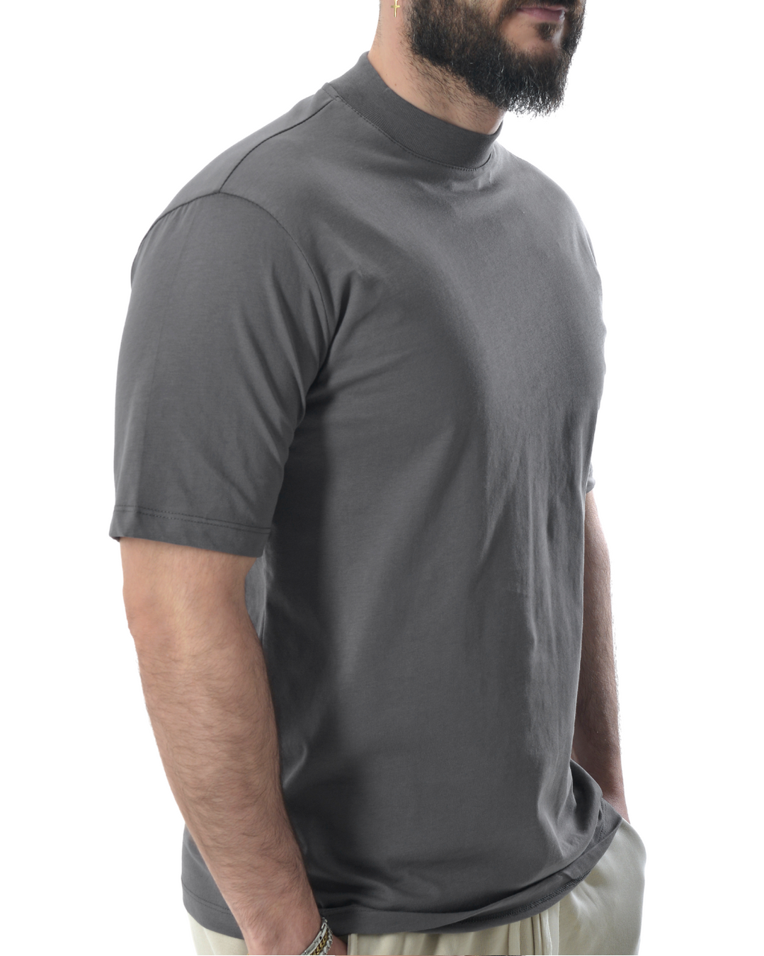 T-shirt oversize grigio scuro