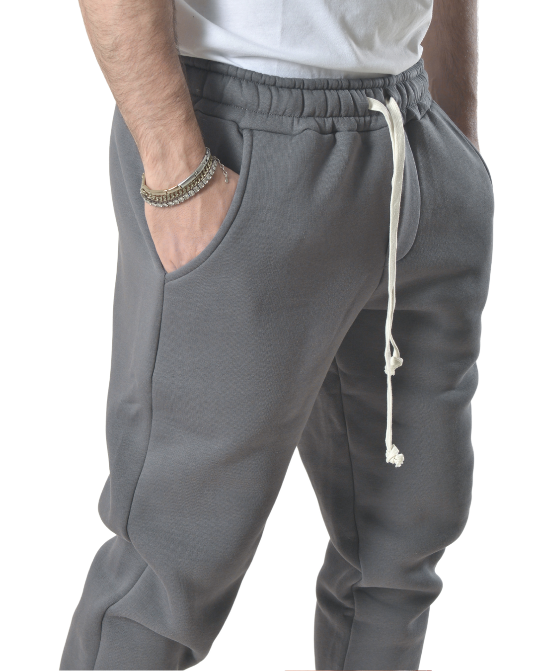 Pantalone tuta tinta unita art 2021-pc grigio scuro