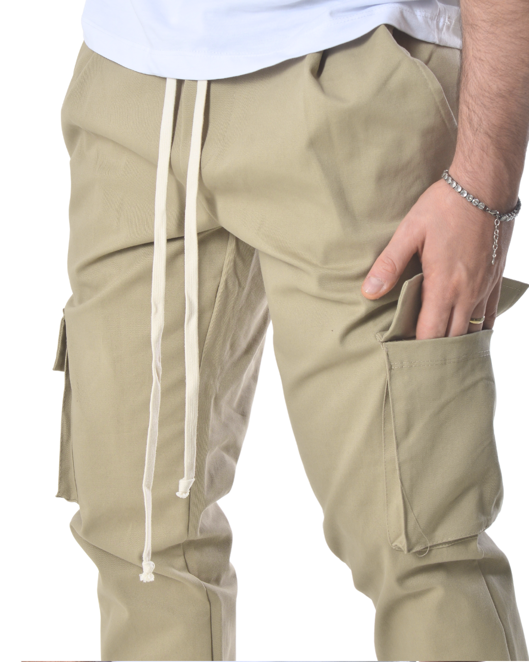 Pantalaccio cargo con tascone laterale art 8030 beige