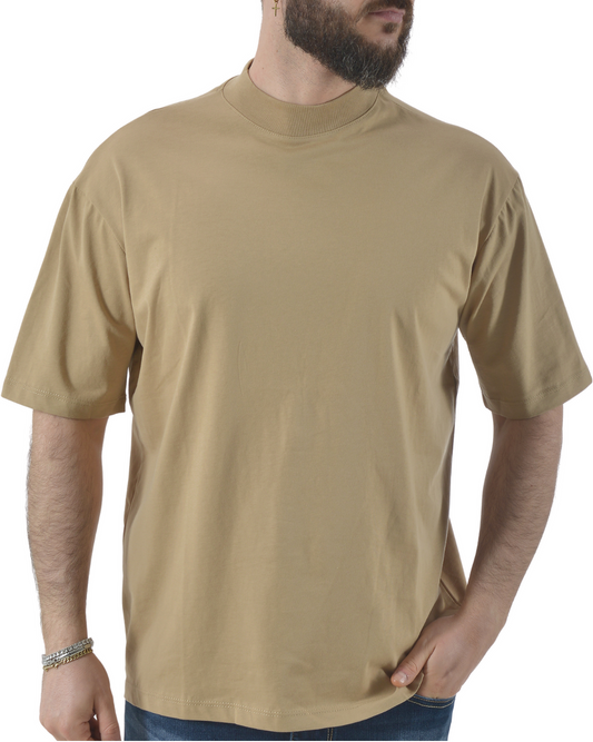 T-shirt oversize beige scura