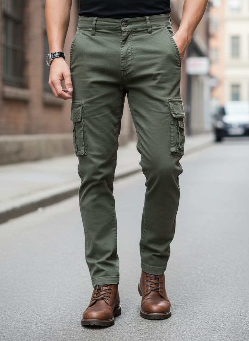 Pantalone cargo art df-633 verde