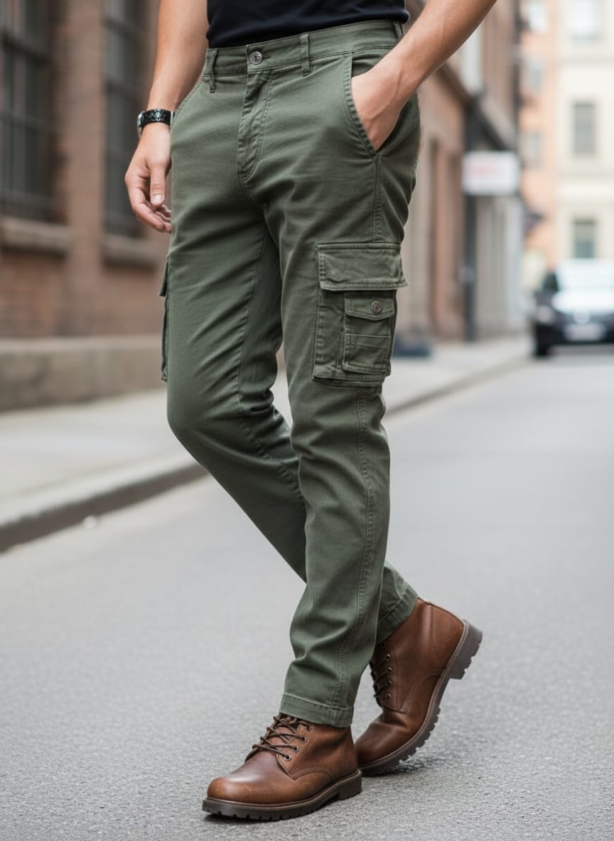 Pantalone cargo art df-633 verde