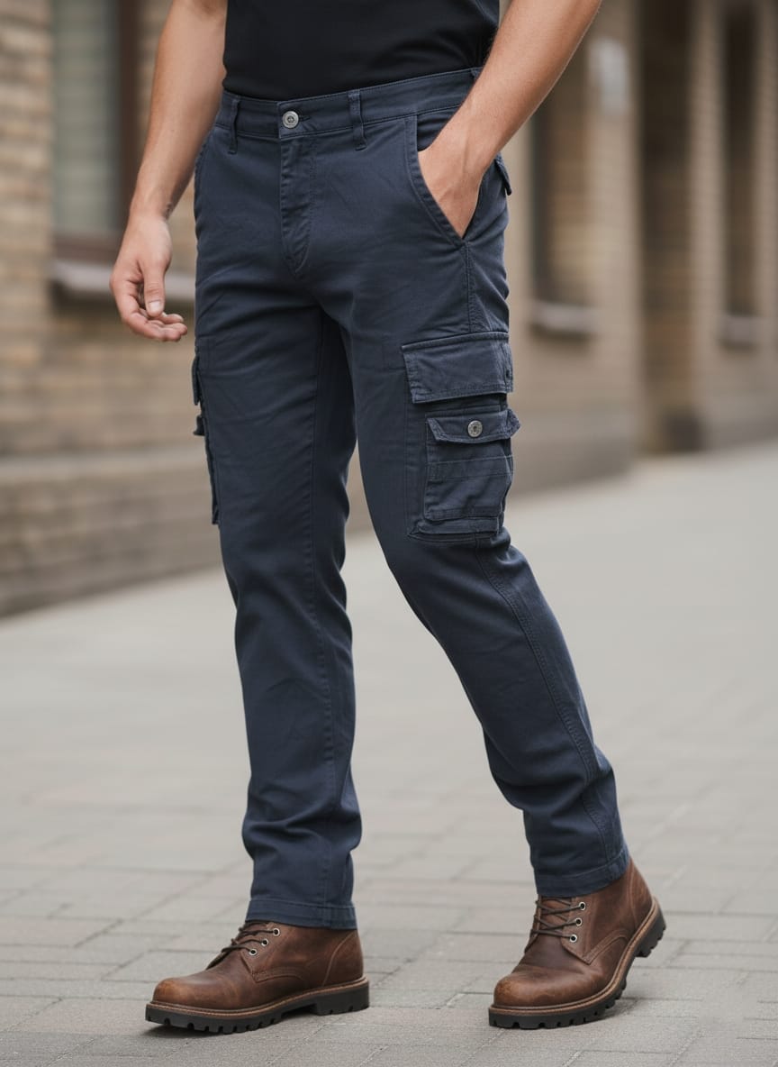 Pantalone cargo art df-633 blu