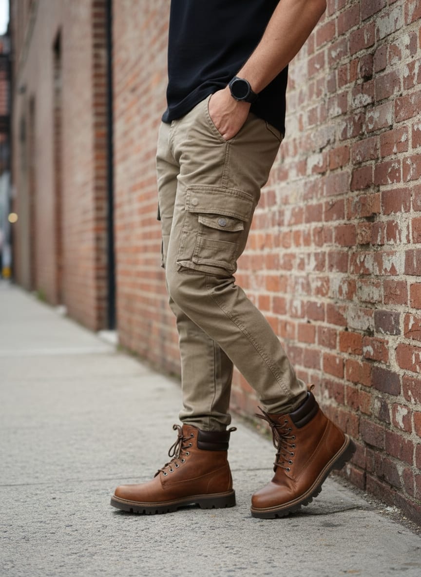 Pantalone cargo art df-633 beige