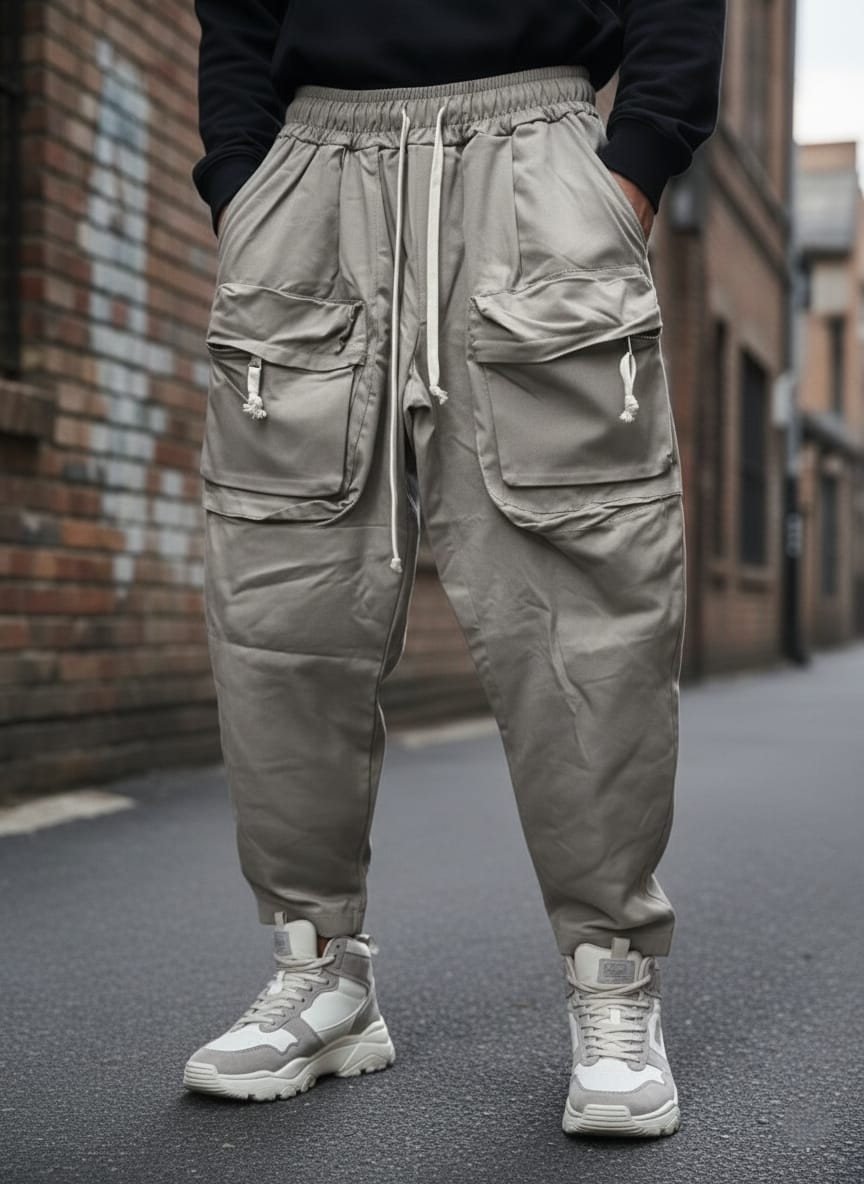 Pantalaccio baggy con tasconi frontali art 017203 grigio