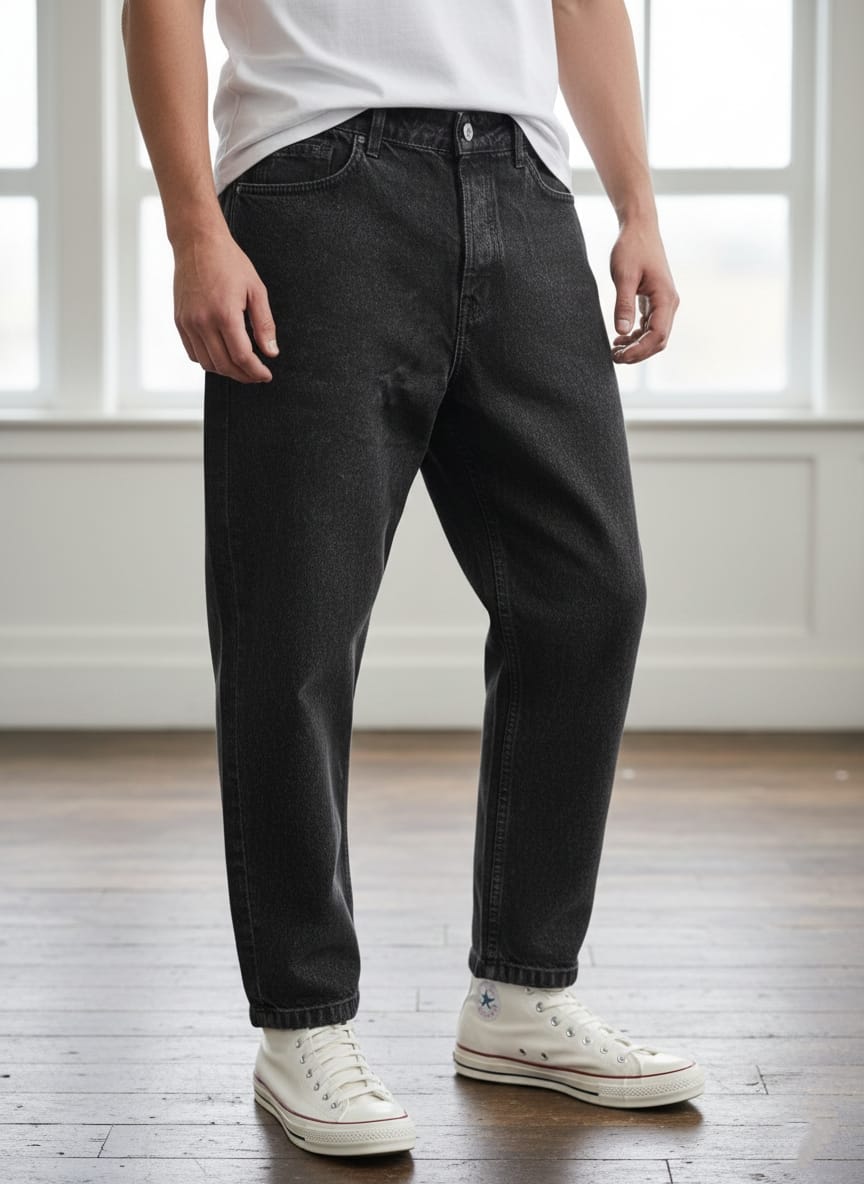 Jeans carrot art cr2593 denim nero