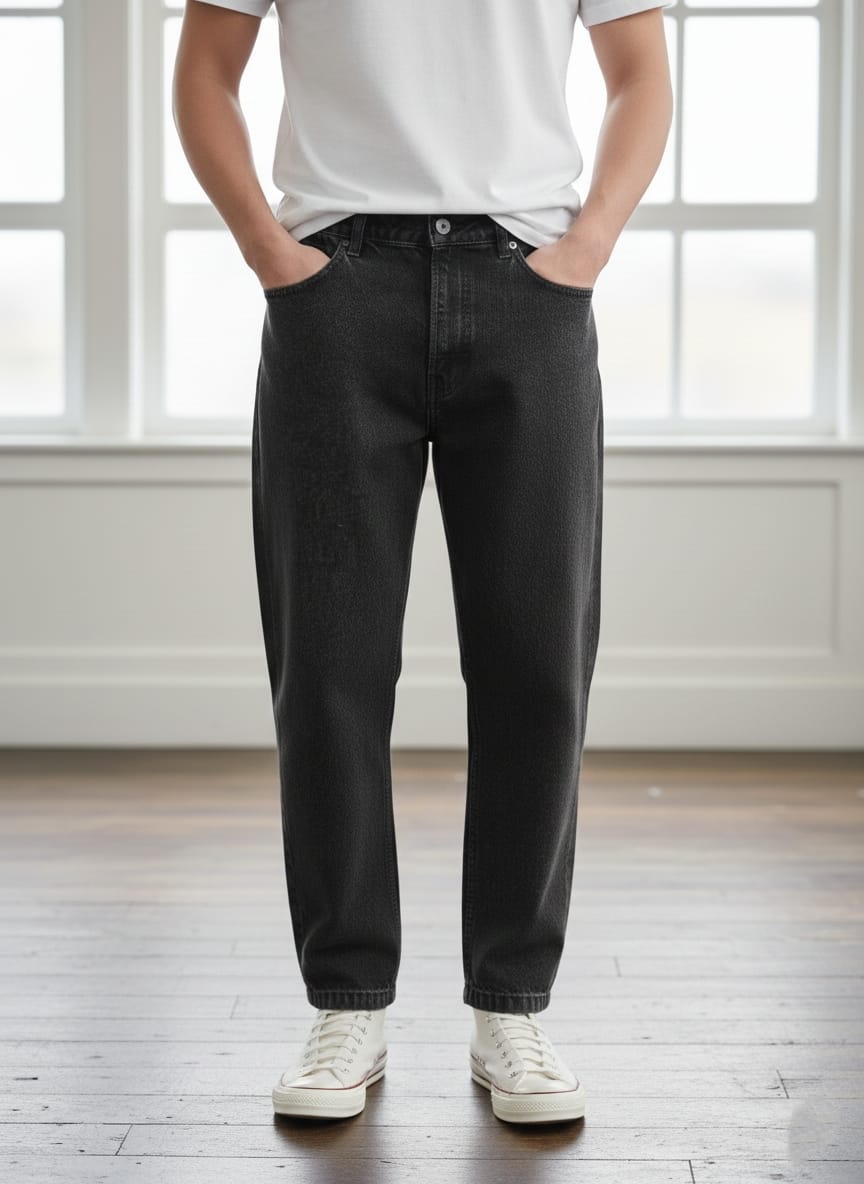 Jeans carrot art cr2593 denim nero