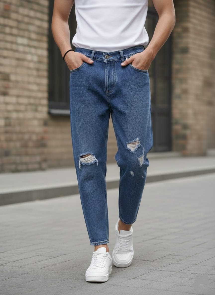 Jeans oversize carrot art. 2n denim scuro