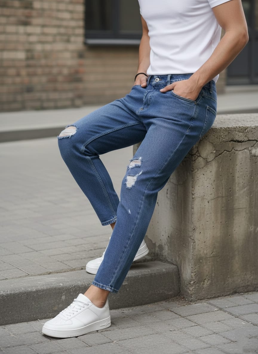 Jeans oversize carrot art. 2n denim scuro