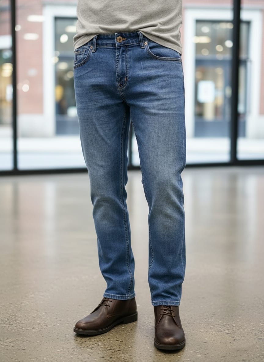 Jeans basic art 2486 denim azzurro