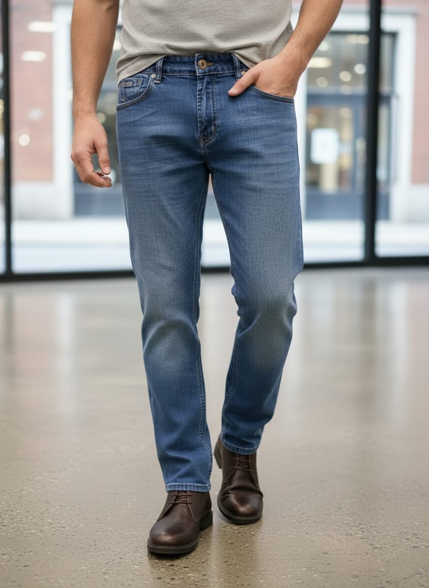 Jeans basic art 2486 denim azzurro