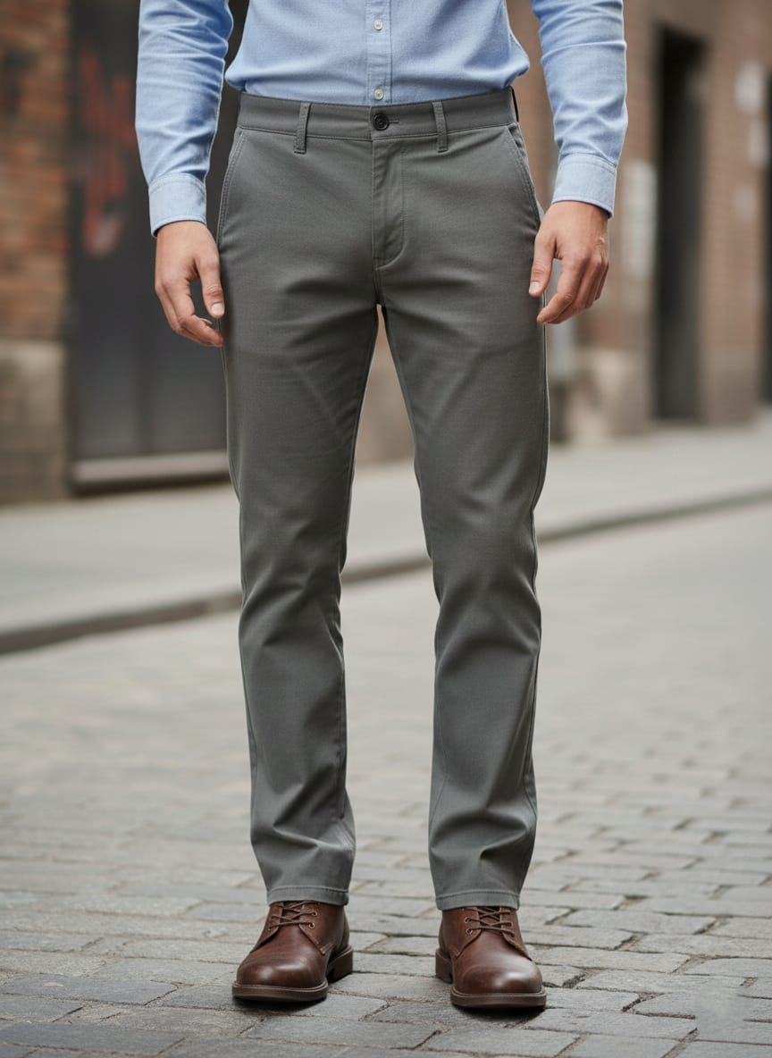 Pantalone basic elegante art grigio scuro