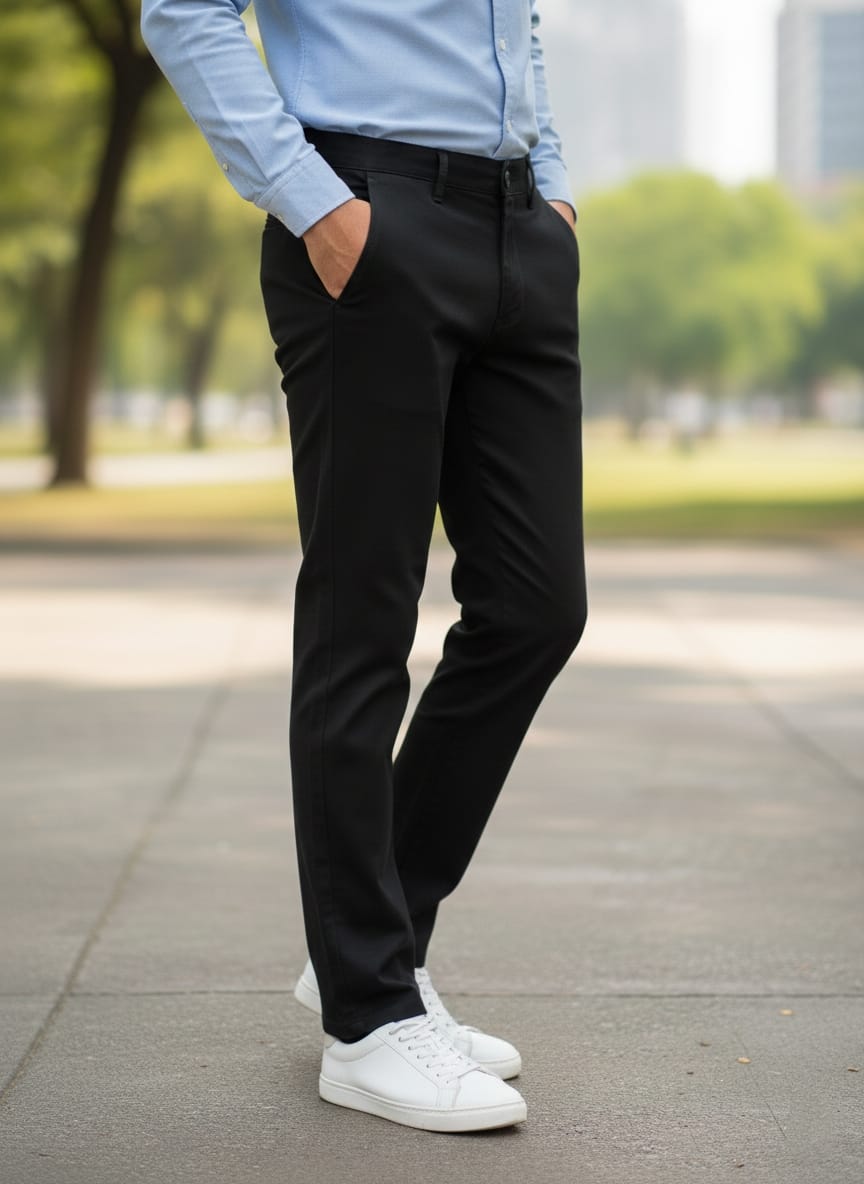 Pantalone basic elegante art nero