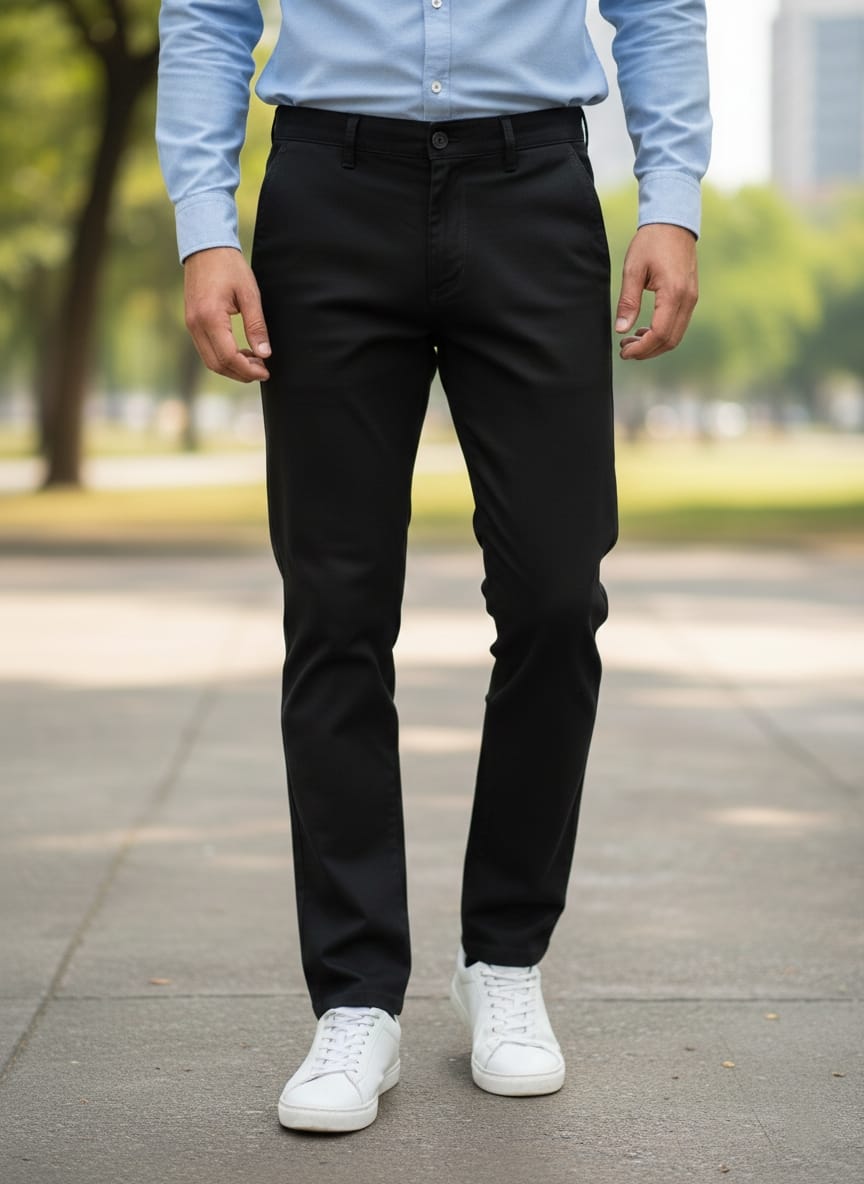 Pantalone basic elegante art nero