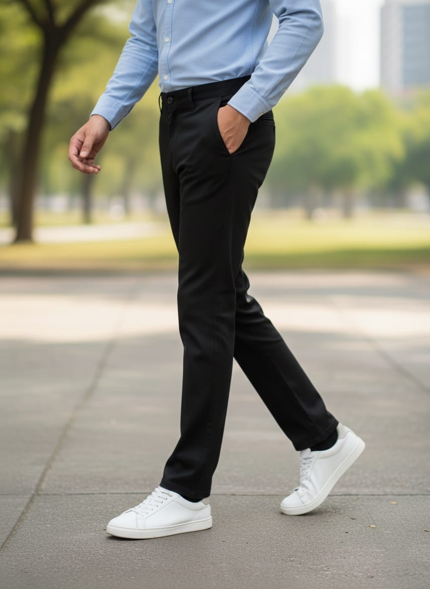 Pantalone basic elegante art nero