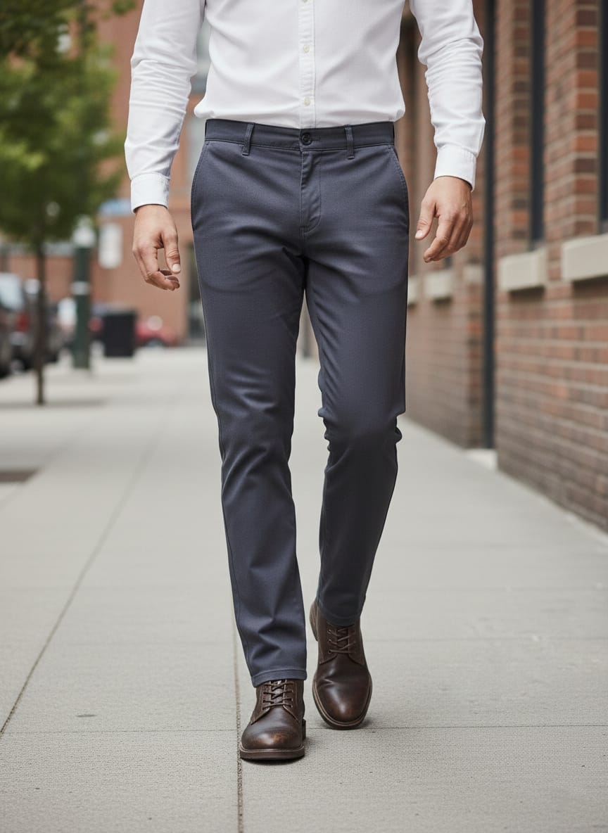 Pantalone basic elegante art blu scuro