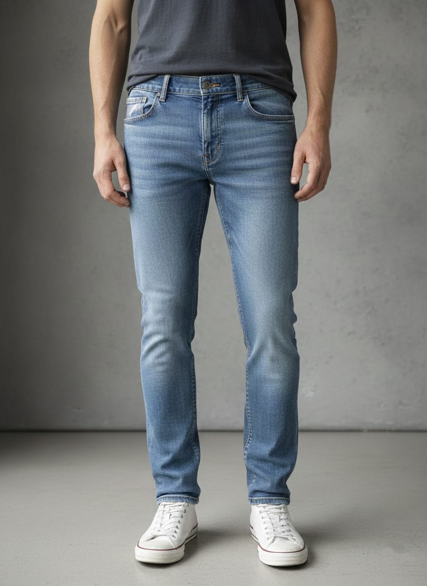 Jeans basic slim art lg809 azzurro denim