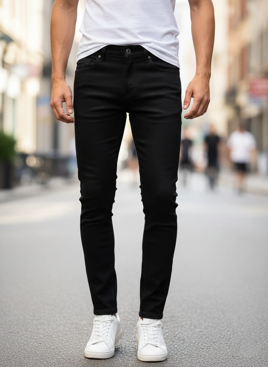Jeans basic slim art nero