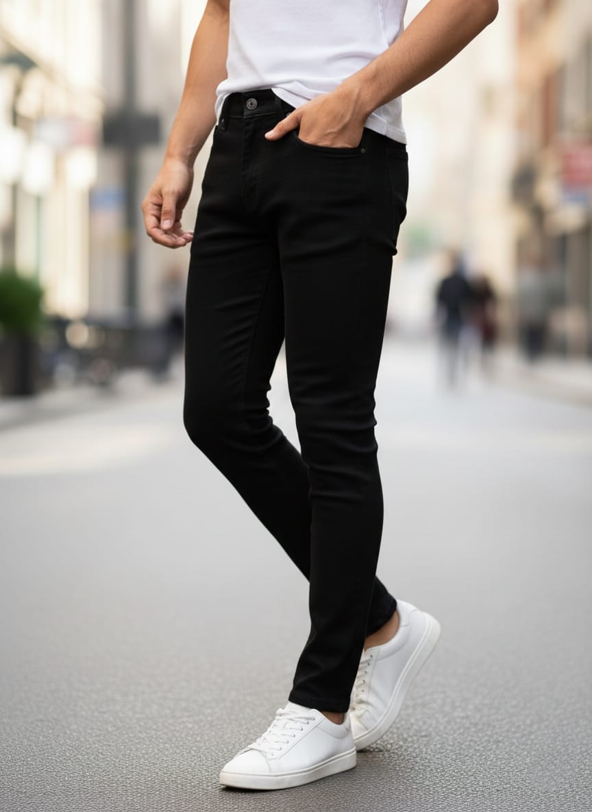 Jeans basic slim art nero