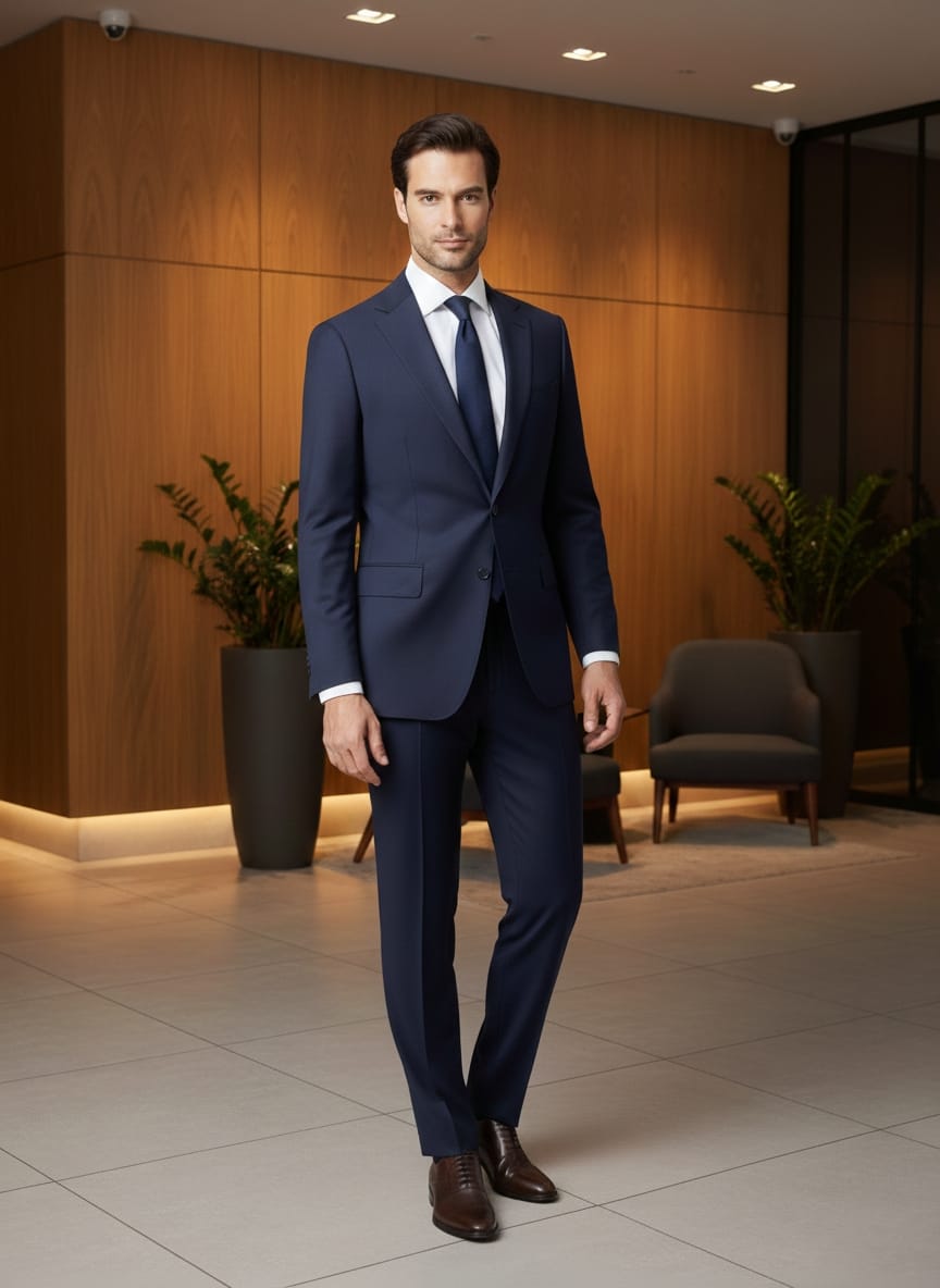 Abito completo elegante art regular blu scuro