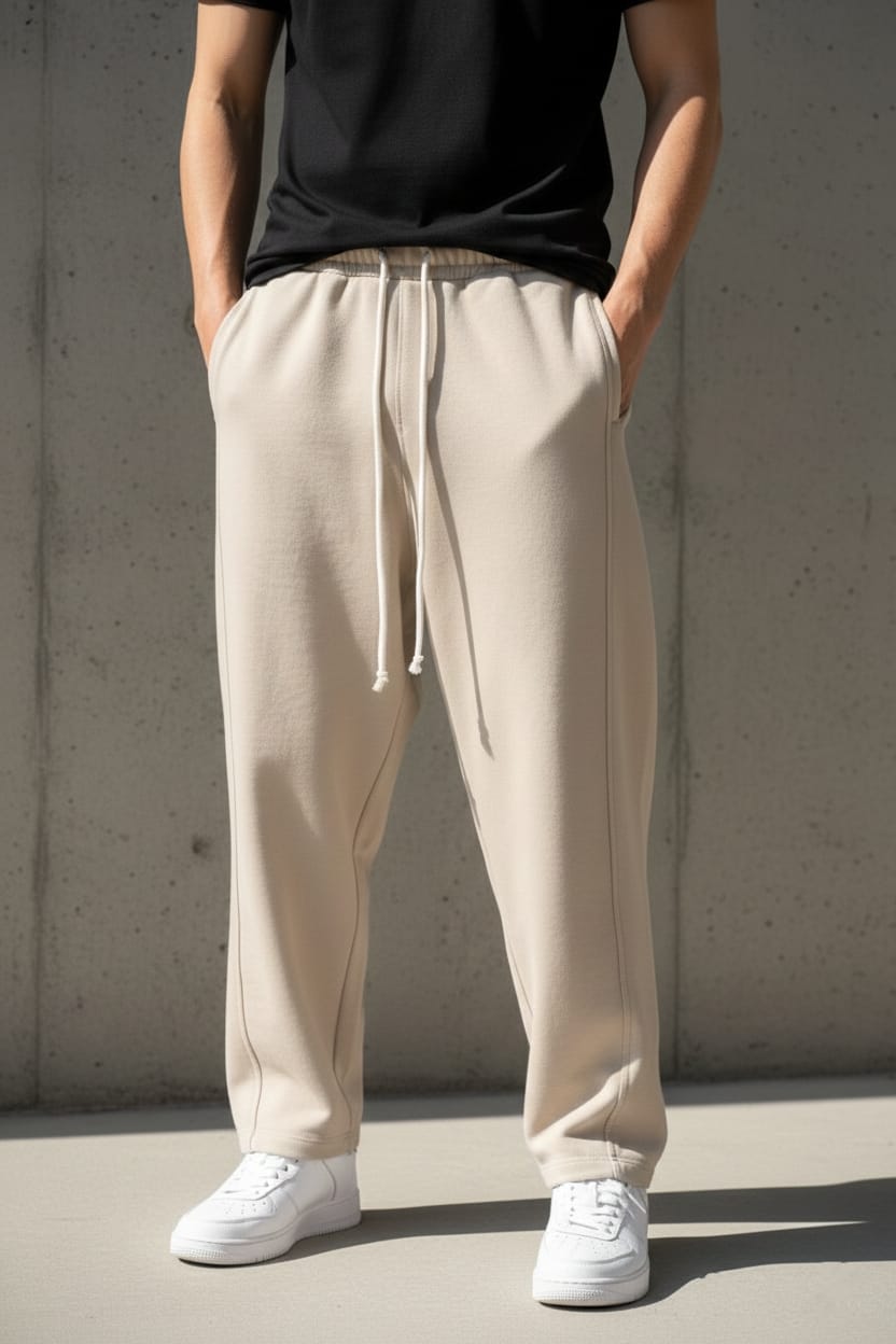 Pantalaccio tuta baggy fit art 018306 beige