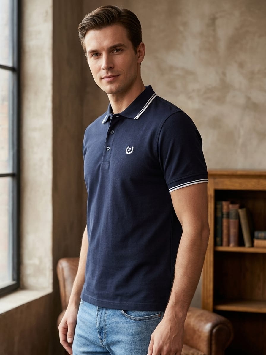 Polo maniche corte BE BOARD art 9002 blue scuro