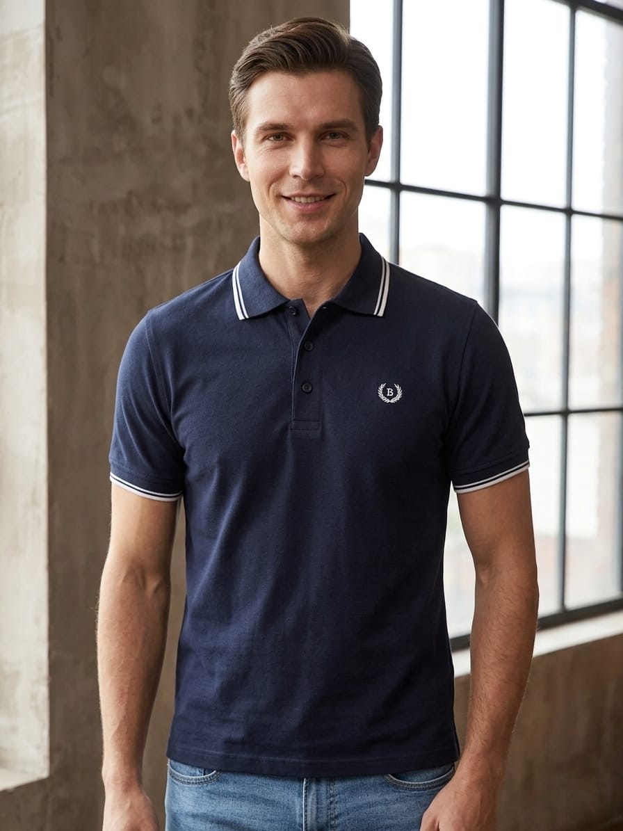 Polo maniche corte BE BOARD art 9002 blue scuro