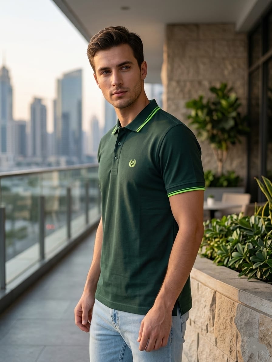 Polo maniche corte BE BOARD art 9002 color verdone