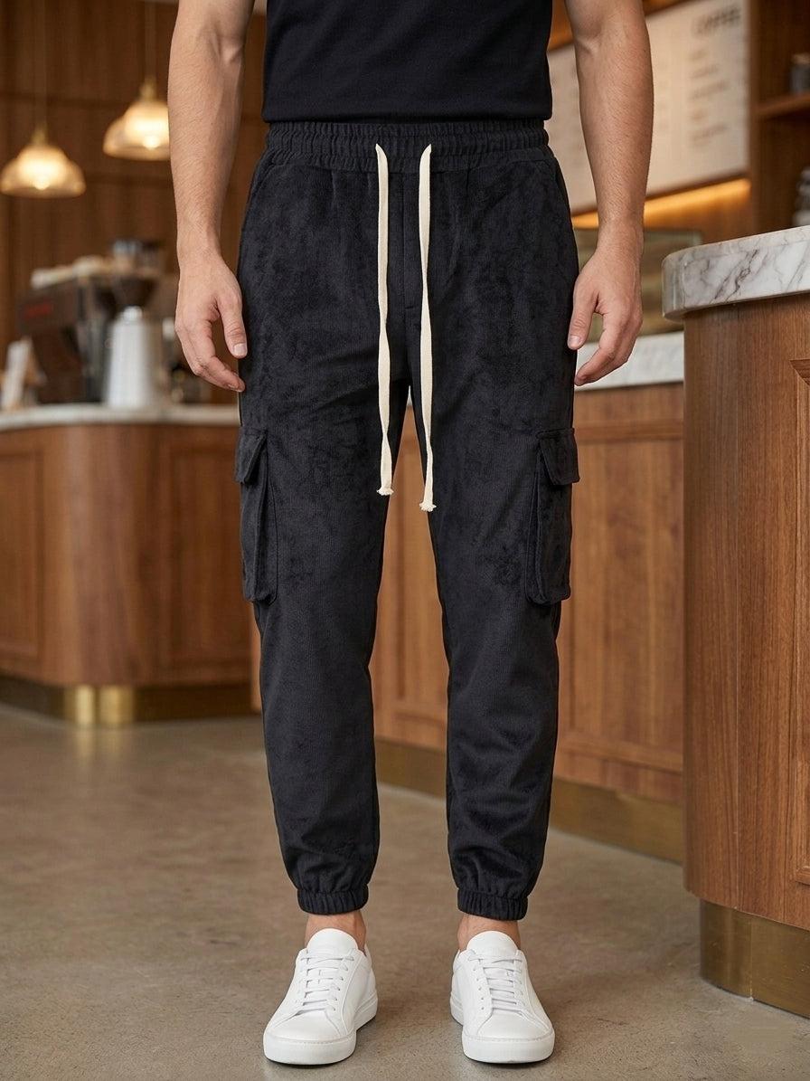Pantalaccio cargo estivo a costine art. 211592 nero