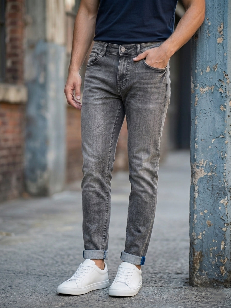 Jeans basic slim art. Re 3559 denim grigio scuro