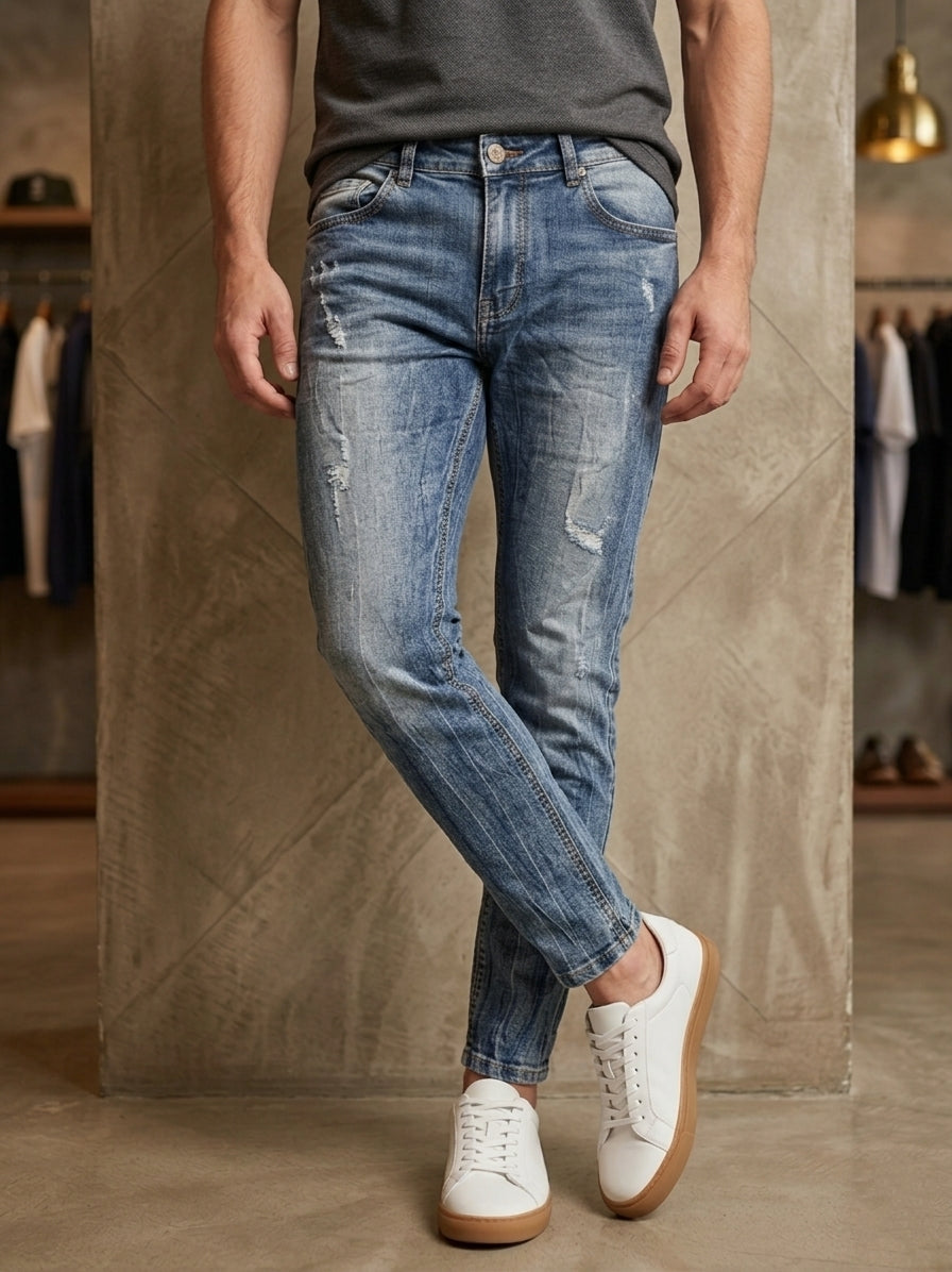 Jeans slim fit art. F-8038k# denim chiaro