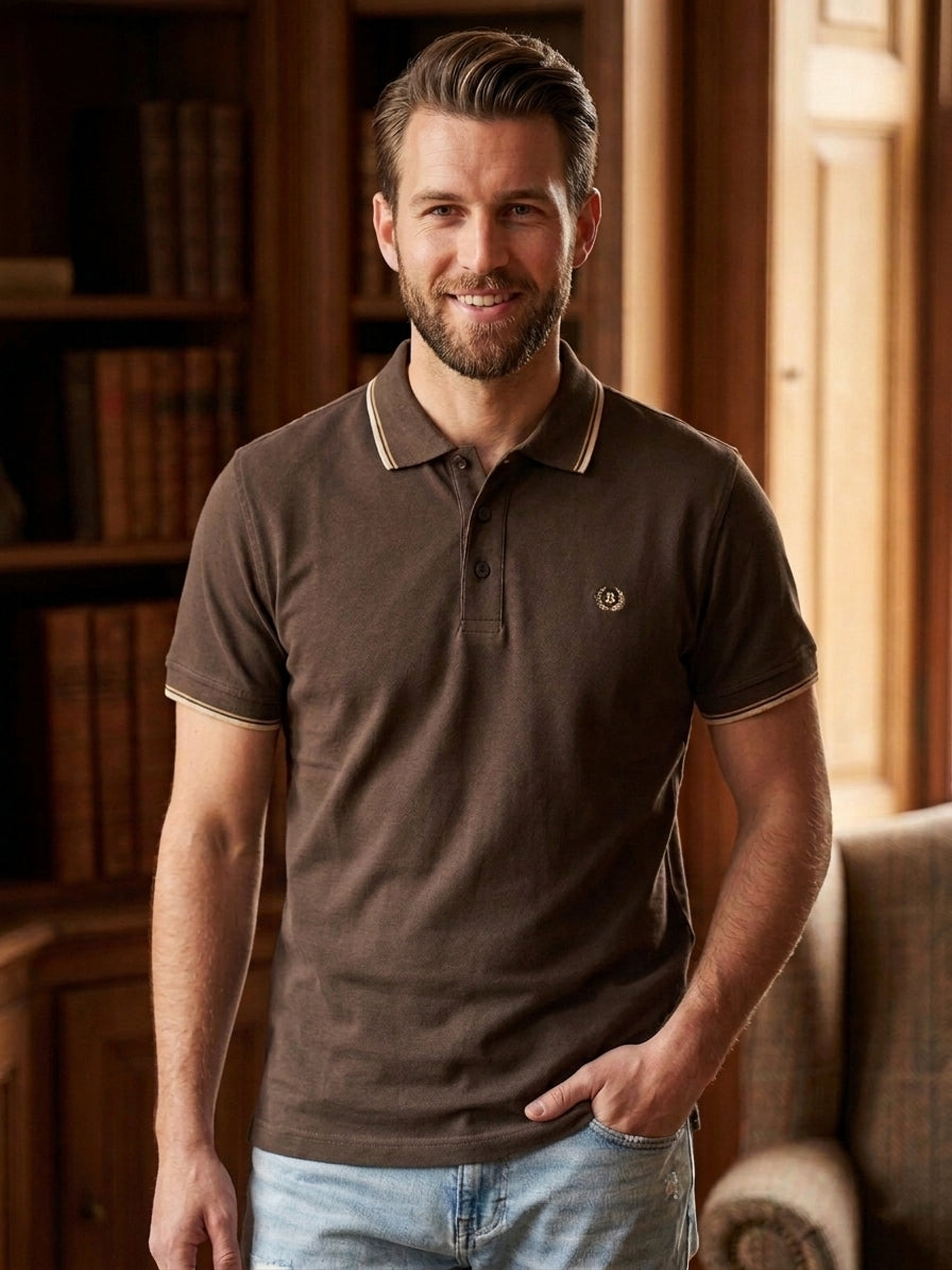 Polo maniche corte BE BOARD art 9002 color testa di moro