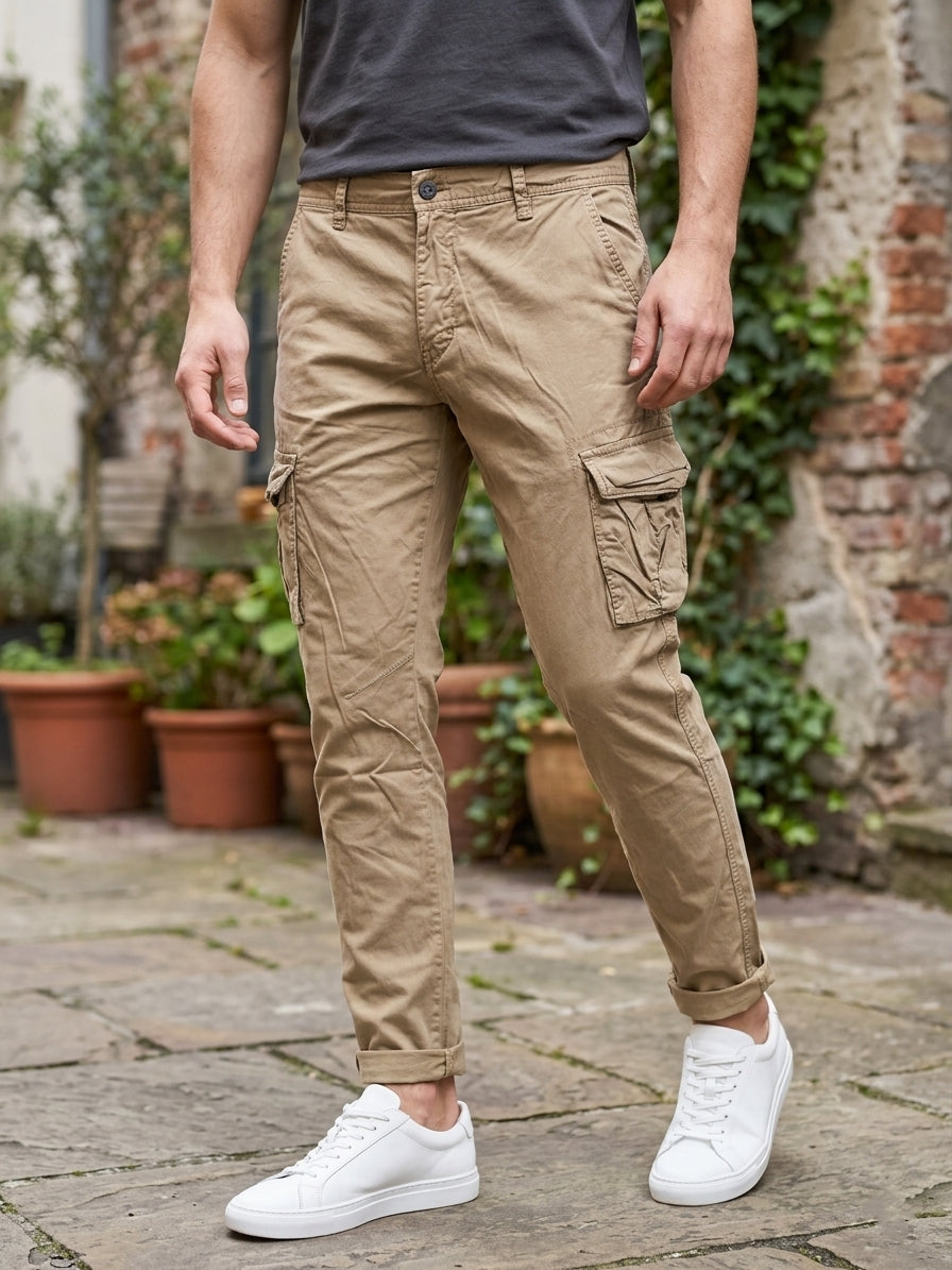 Pantalone cargo estivo art. L2030# beige