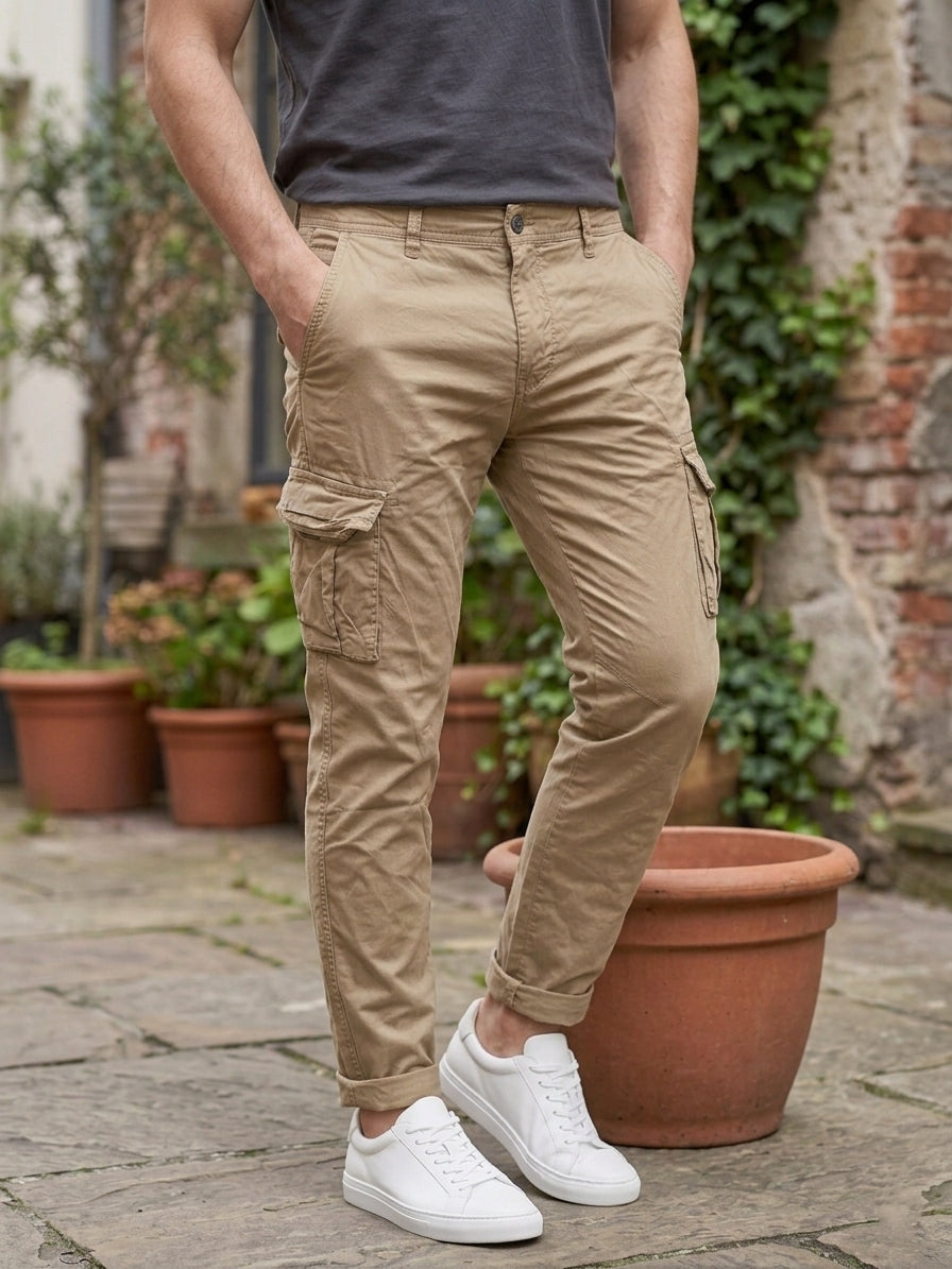 Pantalone cargo estivo art. L2030# beige