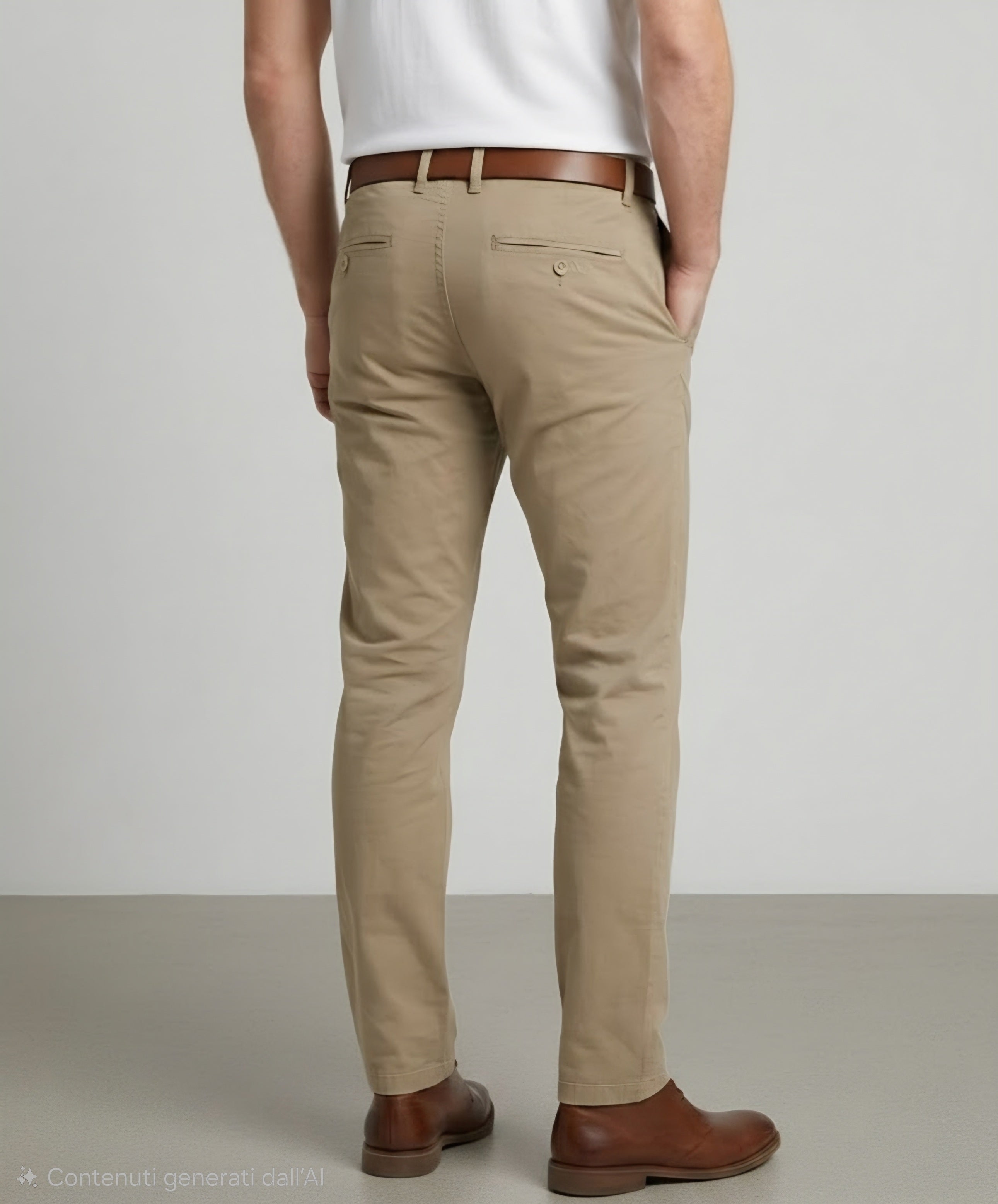 Pantalone beige tasca america