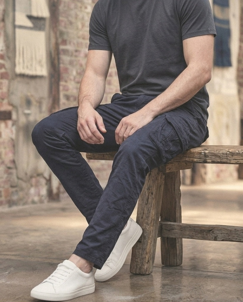Pantalone cargo art. L2030# blu