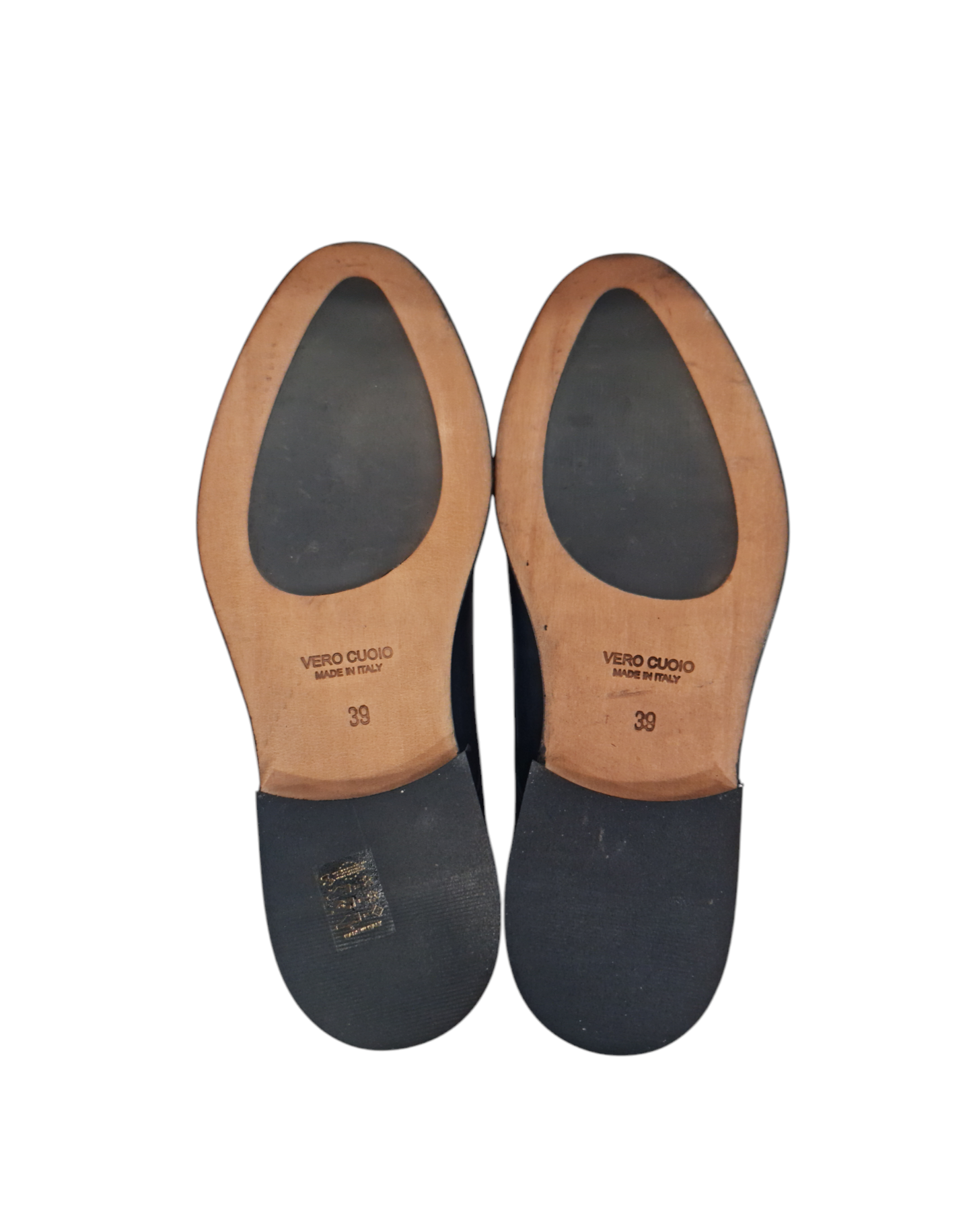 Scarpe eleganti in vero cuoio art francesina blu scura