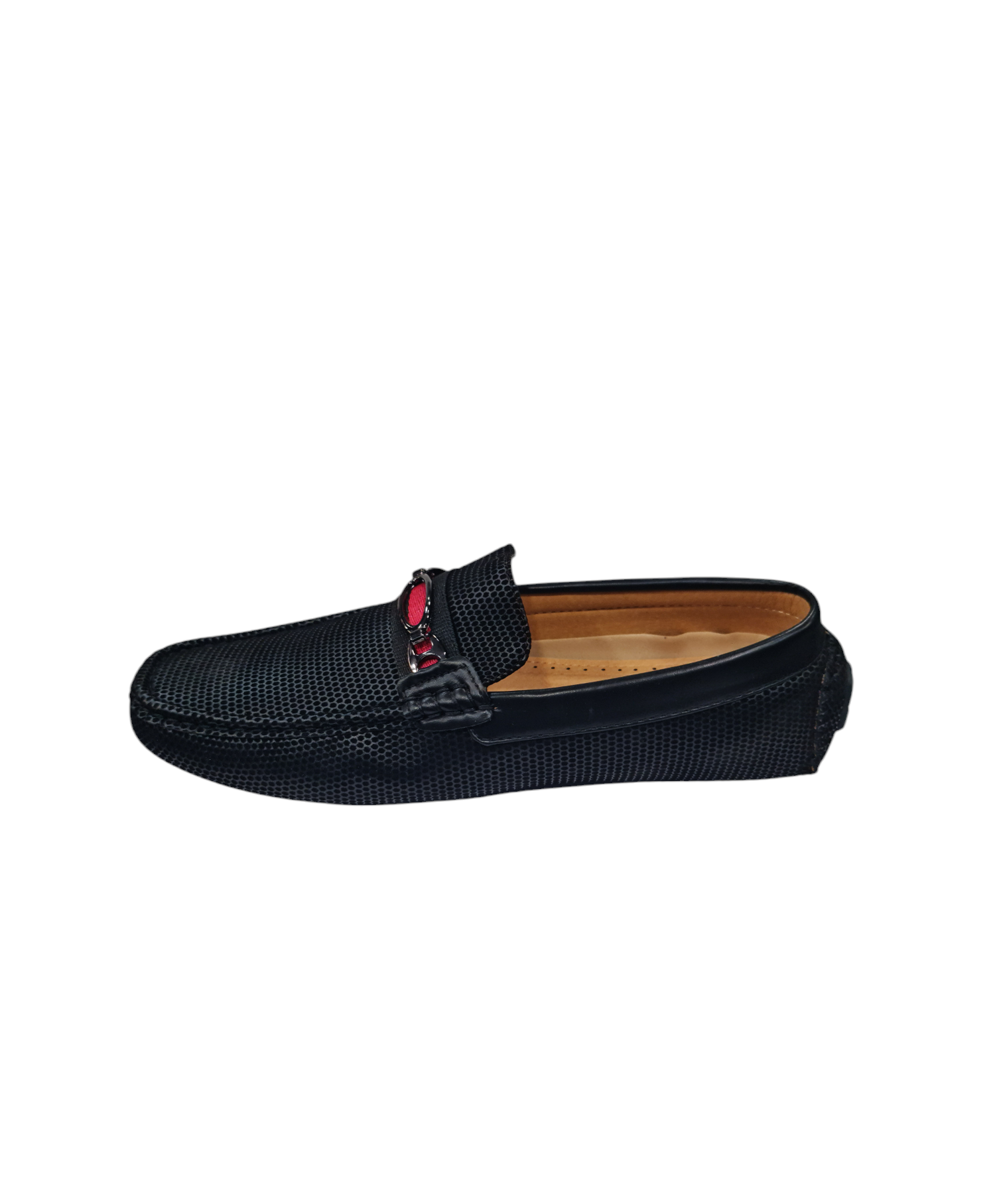 Mocassino con fascia rossa art 809 nero