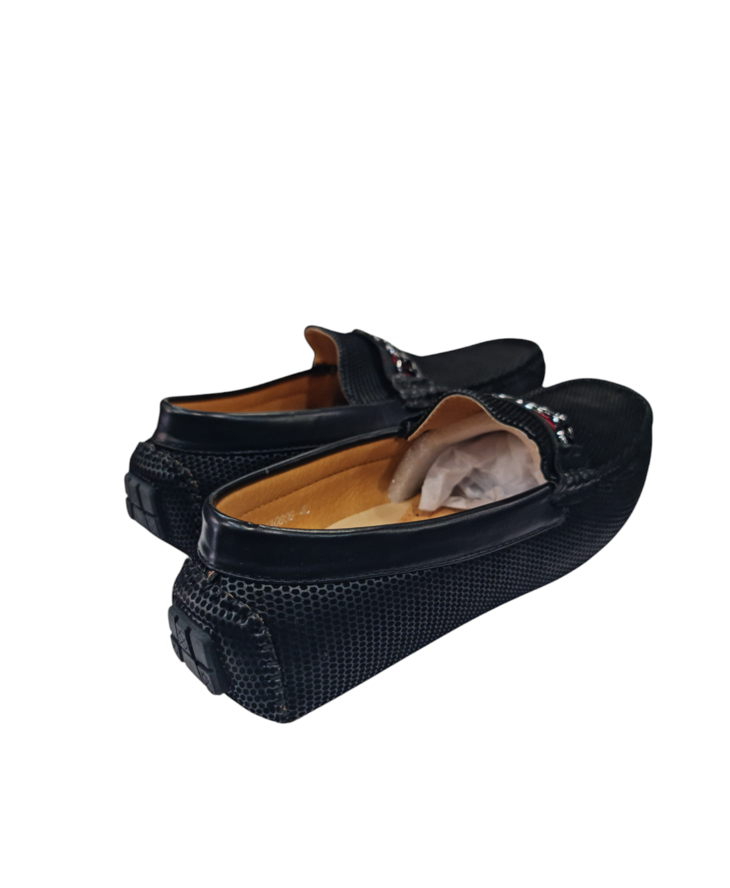 Mocassino con fascia rossa art 809 nero