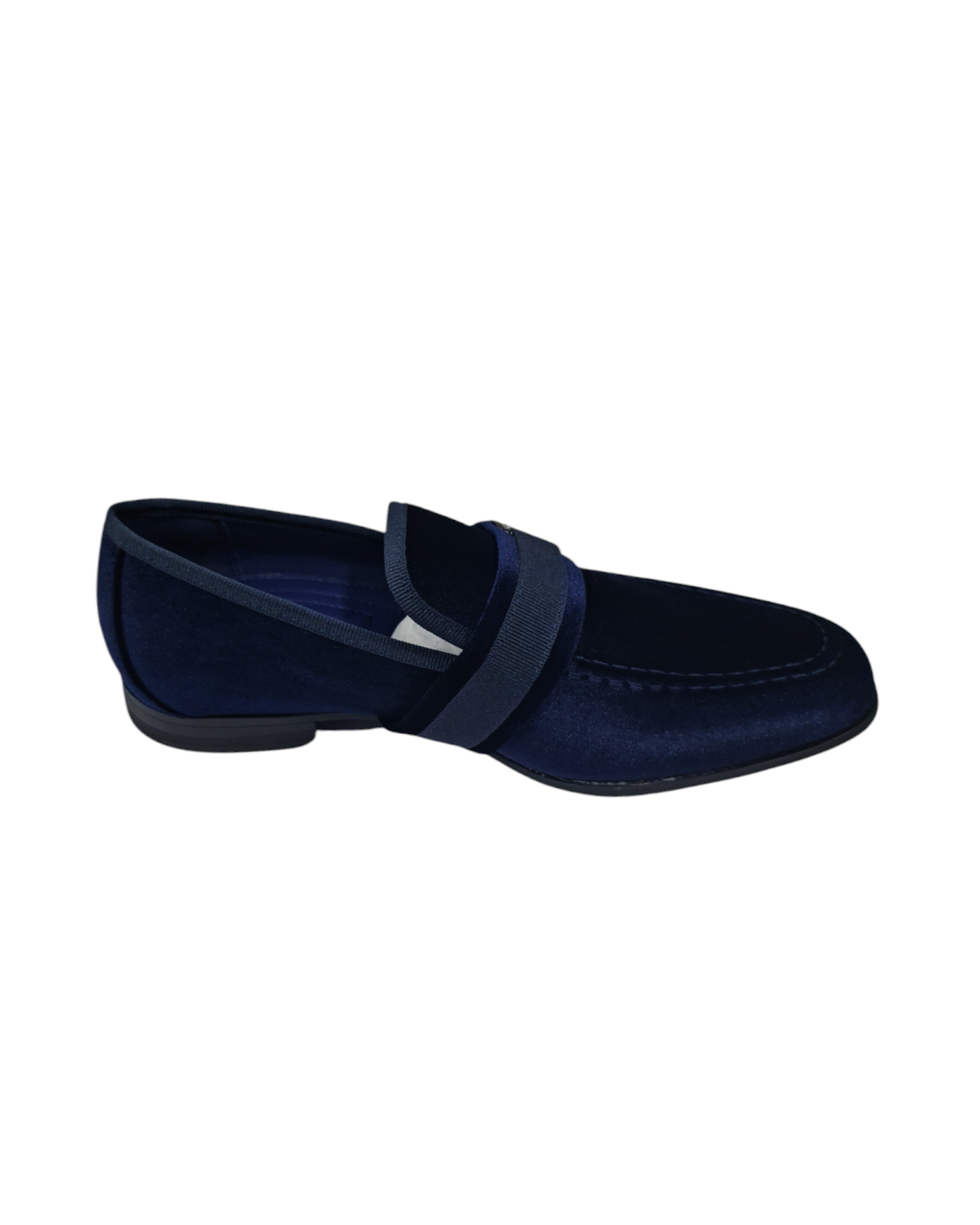 Mocassino elegante art vellutato blu scuro