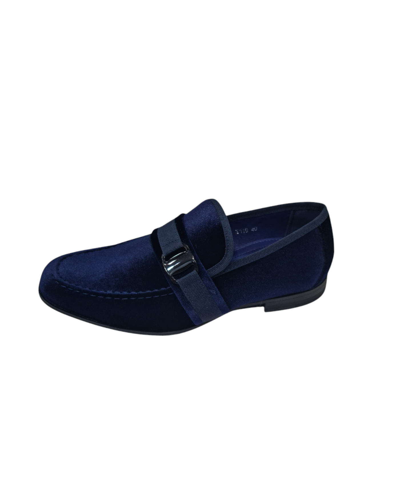 Mocassino elegante art vellutato blu scuro