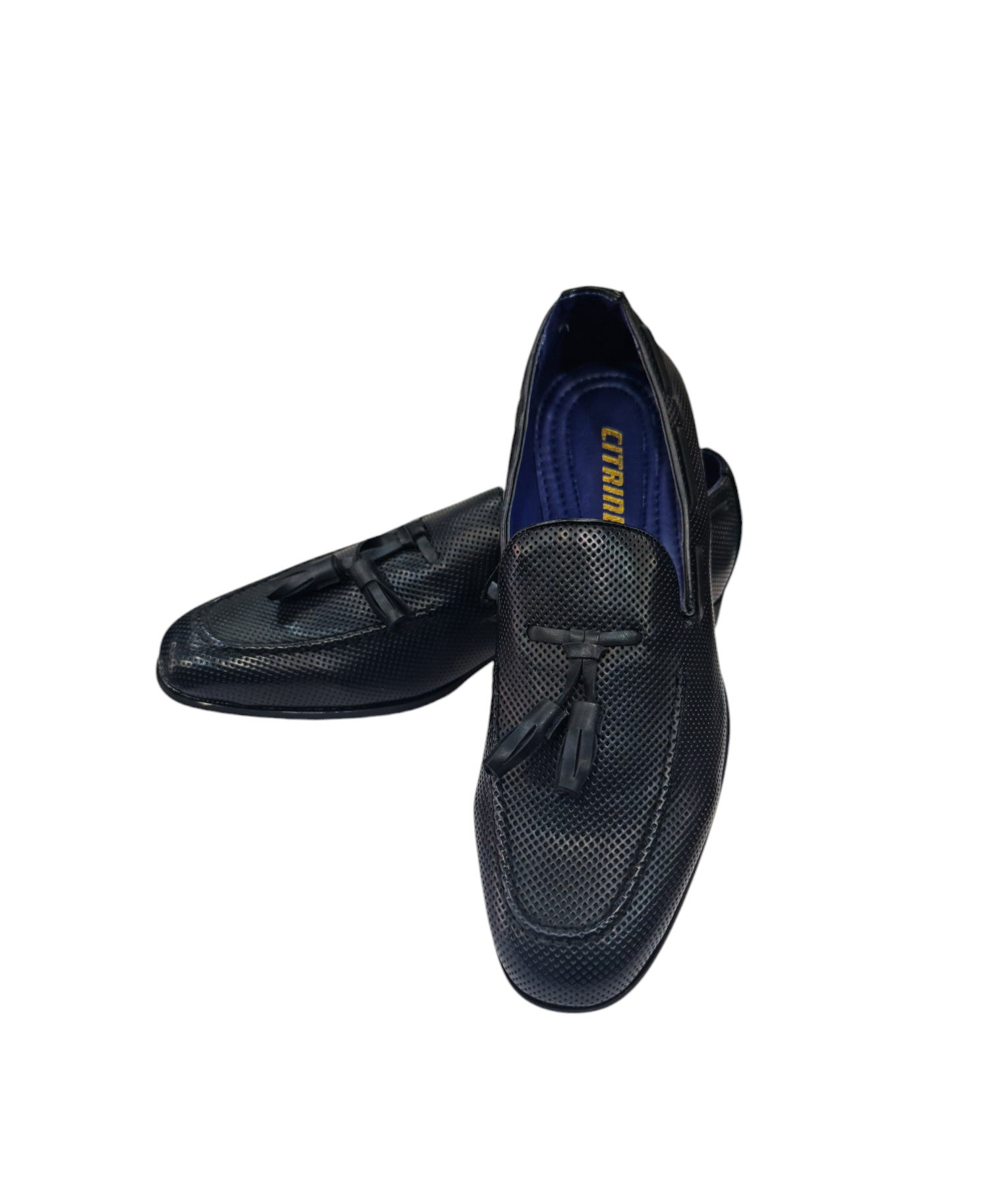 Mocassino elegante con nappine art nero lucido