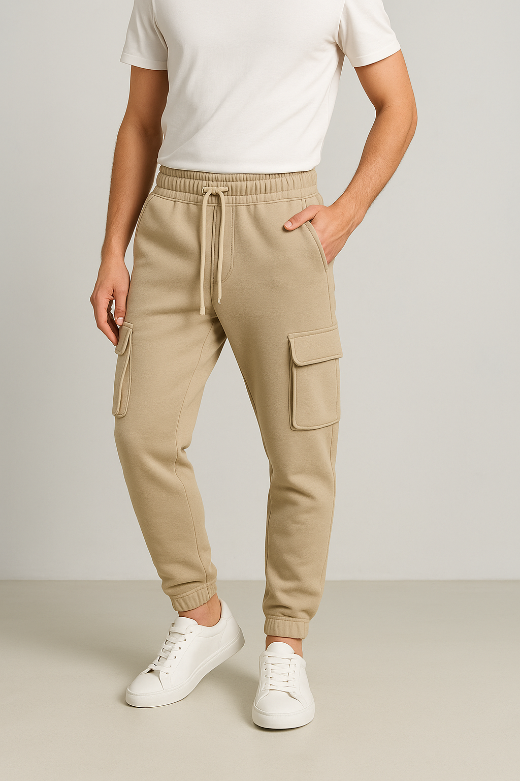 Pantalaccio tuta cargo beige duca homme
