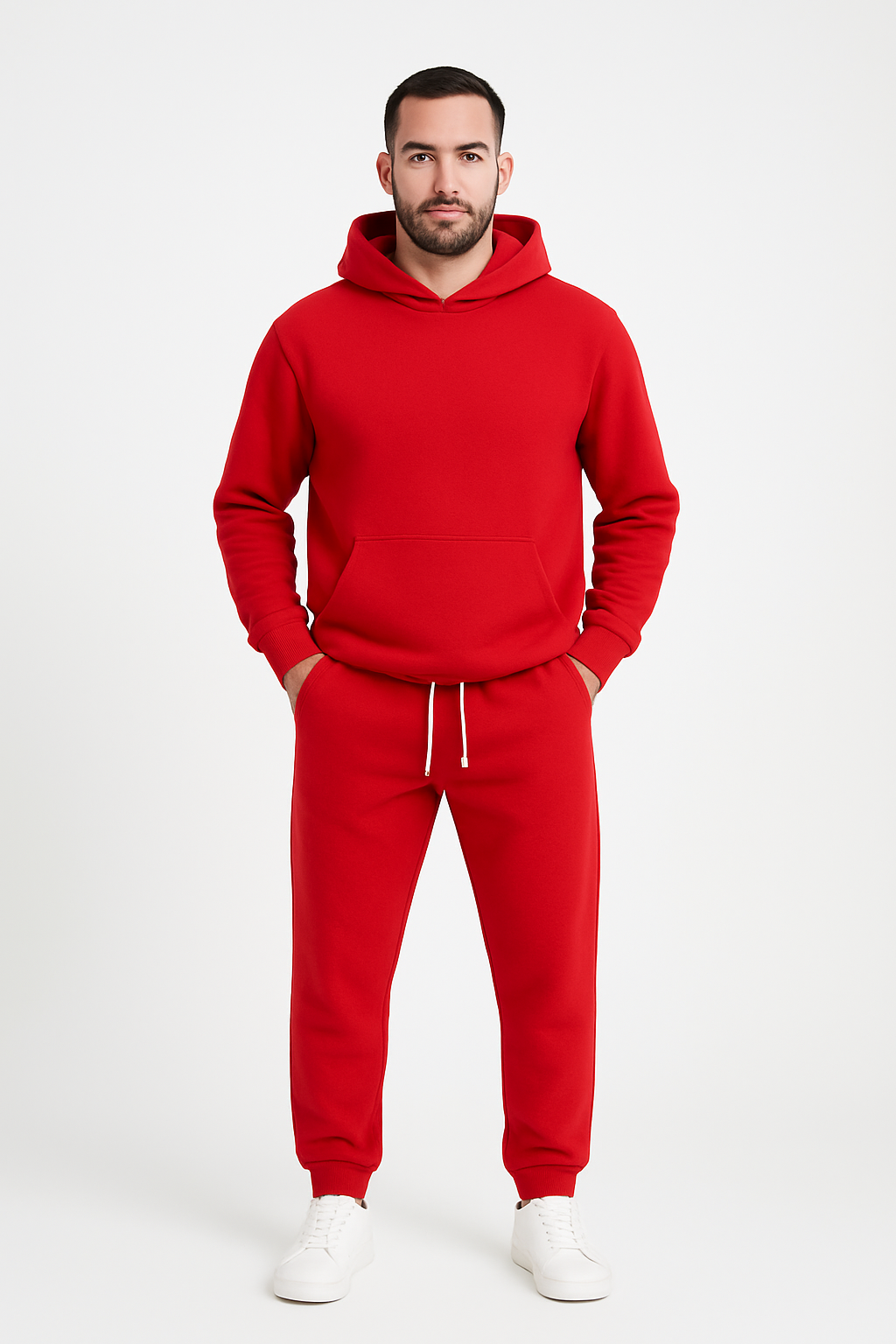 Tuta completa felpata rossa DUCA HOMME